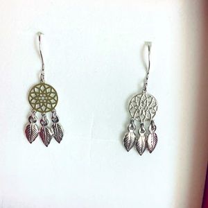 Sterling silver dreamcatcher earrings